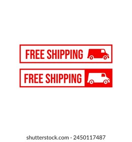 Free delivery shipping icon, home express deliver service vector label with fast car truck.