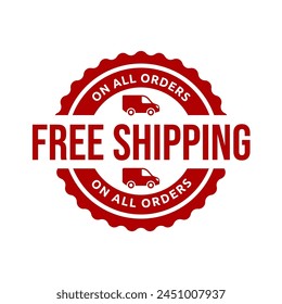 Free delivery shipping icon, home express deliver service vector label with fast car truck.