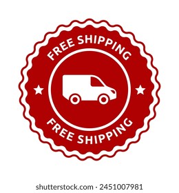 Free delivery shipping icon, home express deliver service vector label with fast car truck.