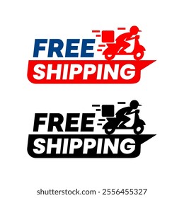 Free delivery shipping icon, home express deliver service vector label with fast car truck. Free shipping delivery badge for mail courier or parcel shipment cargo and food delivery service symbol.