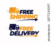 Free delivery and free shipping icon modern design template.
