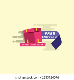 Free delivery and free shipping icon modern design template.