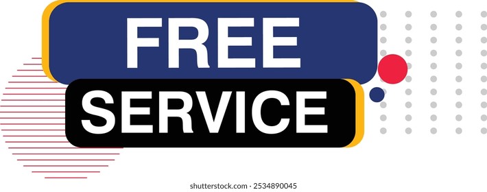 Free delivery or free shipping labels. Banner template Stamp, Imprint, Seal Free service Promotion 