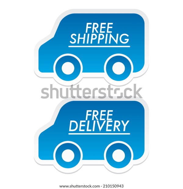 Free Delivery and\
Shipping Sticker Labels