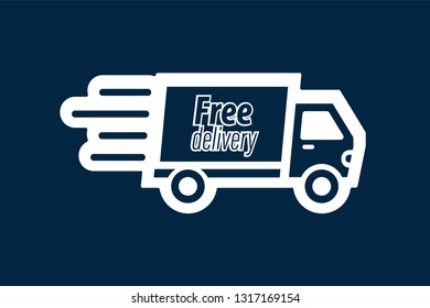 Free delivery. Delivery is free. shipping delivery truck