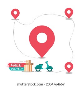 Free delivery free shipping vector template