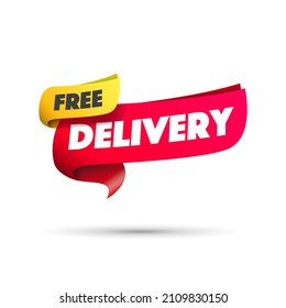 Free Delivery Shopping Vector Label