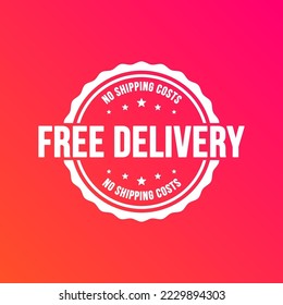 Free Delivery Shopping Vector Label 