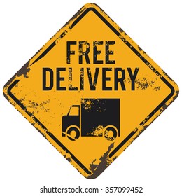 free delivery sign