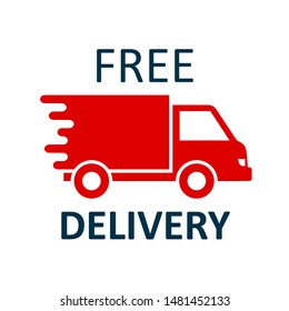 Free delivery sign, fast shipping service icon – stock vector