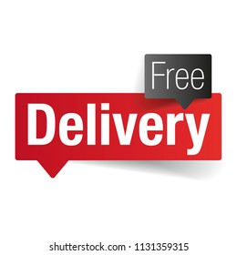 Free Delivery sign label tag