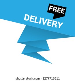 Free Delivery sign speech bubble vector.Designed for your web site design, logo, app, UI