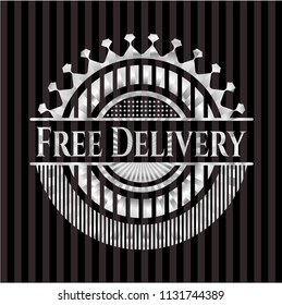 Free Delivery silver emblem