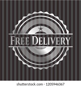 Free Delivery silver shiny emblem