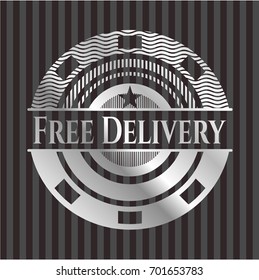 Free Delivery silvery emblem