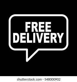 FREE DELIVERY speech balloon.