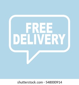 FREE DELIVERY speech balloon.