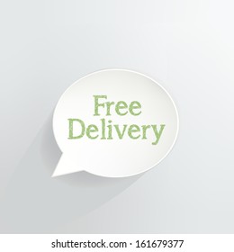 Free Delivery Speech Bubble