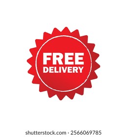 Free delivery stamp  icon vector design