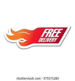 free delivery sticker