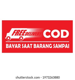 Free Delivery, sticker and label vector