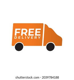 Free delivery sticker label vector logo design