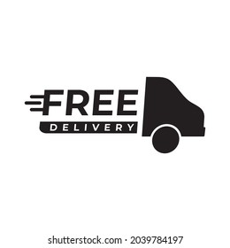 Free delivery sticker label vector logo design