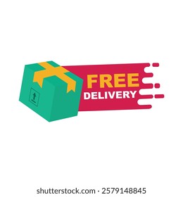 Free Delivery Sticker Vector - 01