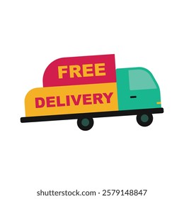 Free Delivery Sticker Vector - 06