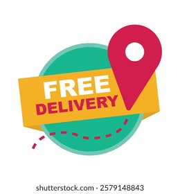 Free Delivery Sticker Vector - 08