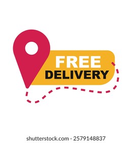 Free Delivery Sticker Vector - 09