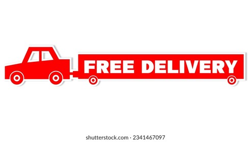 free delivery stickers vector illustration design background