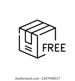 Free delivery symbol. Pixel perfect, editable stroke