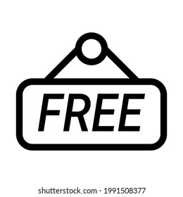 Free delivery tag icon vector PNG