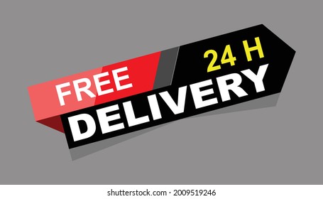 Free Delivery Tag Vector format