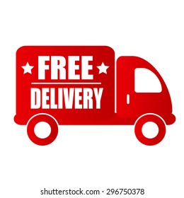 free delivery text in red car