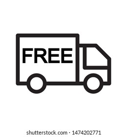 free delivery thin line vector icon