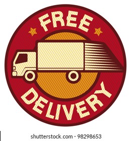 free delivery truck badge