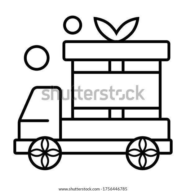 Free delivery truck icon\
with cargo 