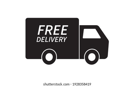 Free delivery truck icon. Fast shipping. Design for website and mobile apps. Vector illustration.