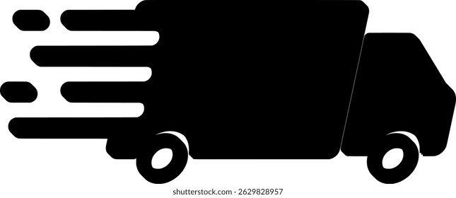 Free delivery truck icon, fast shipping and e-commerce logistic.
