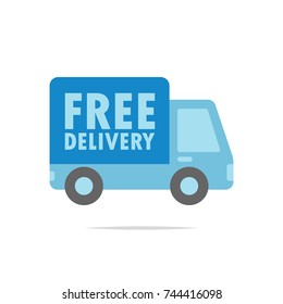 Free delivery truck icon vector