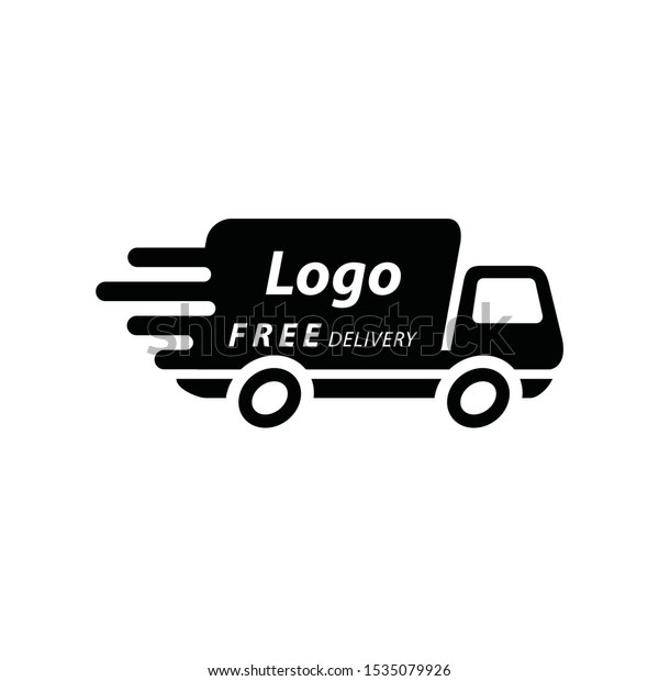 free delivery  truck
icon, vector, black