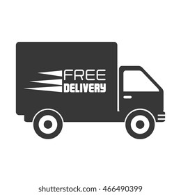 free delivery truck ,isolated flat icon design