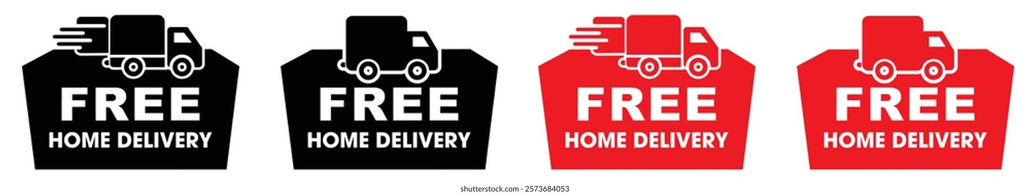 Free delivery with truck. Delivery service icon. Fast shipping. Vector illustration.