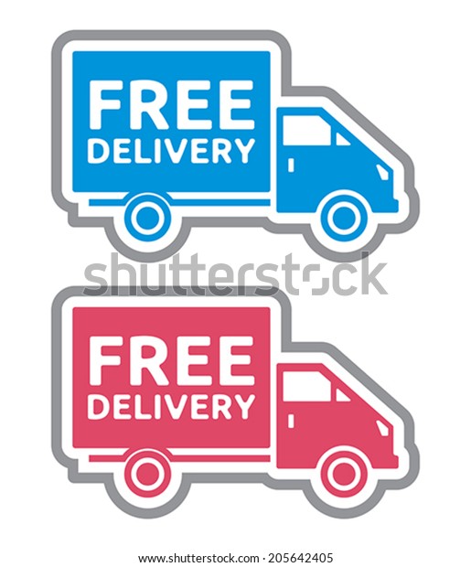 Free delivery truck\
- free shipping label
