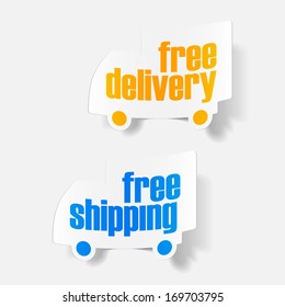 free delivery truck sticker