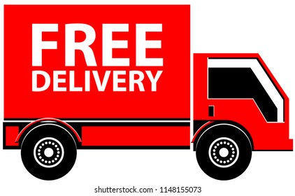 Free Delivery Truck Vector Illustration Stock Vector (Royalty Free ...