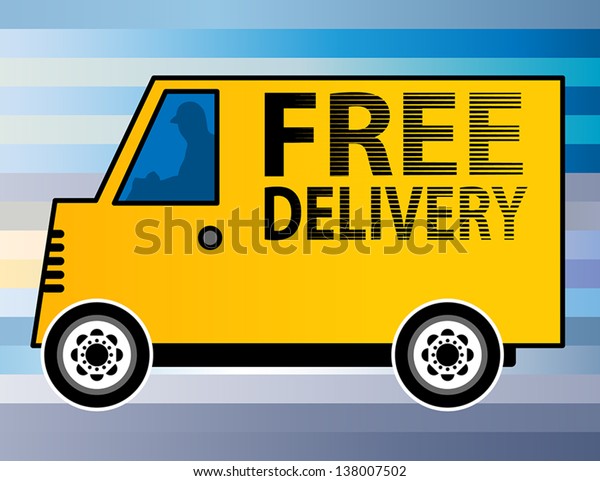 Free Delivery truck,
vector illustration