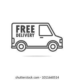 Free delivery van line icon